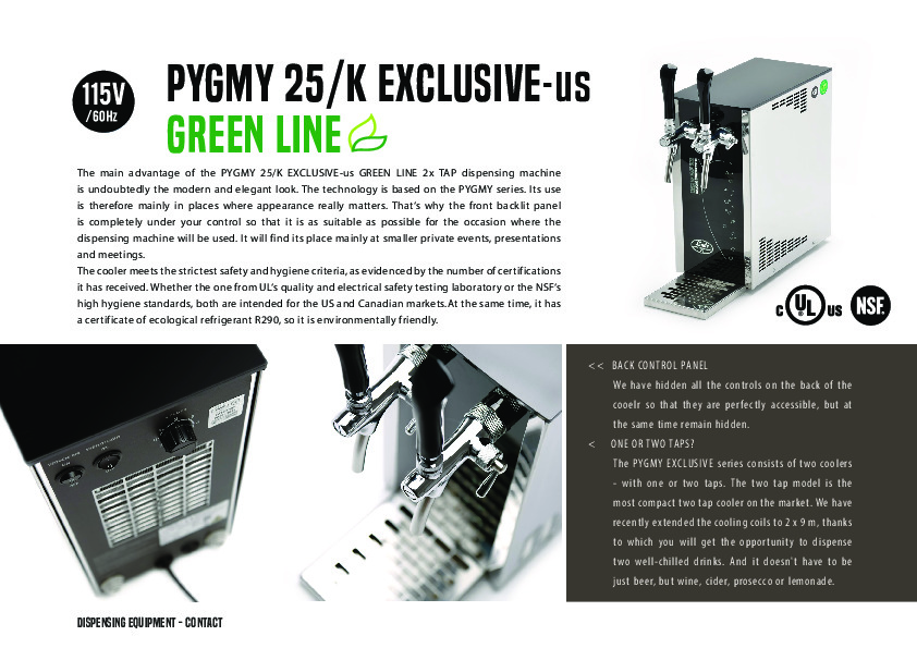 Enfriador cerveza Pygmy 25/K Green Line